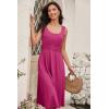 imageDokotoo Womens Summer Dresses 2025 Sleeveless Button Down Smocked Empire Waist Casual ALine Swing Midi Dress SundressRosy