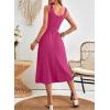 imageDokotoo Womens Summer Dresses 2025 Sleeveless Button Down Smocked Empire Waist Casual ALine Swing Midi Dress SundressRosy