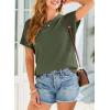 imageDokotoo Womens Tops Dressy Casual Summer Crewneck Short Sleeve Sweaters Knit Solid Trendy Hollow Out Shirts BlousesGreen