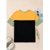 imageDokotoo Womens Tops Oversized Trendy Shirts 2025 Summer Color Block Crewneck Business Casual Womens Blouses S2XLColor Black