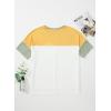 imageDokotoo Womens Tops Oversized Trendy Shirts 2025 Summer Color Block Crewneck Business Casual Womens Blouses S2XLJurassic Gold