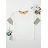 imageDokotoo Womens Tops Oversized Trendy Shirts 2025 Summer Color Block Crewneck Business Casual Womens Blouses S2XLJurassic Gold