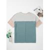 imageDokotoo Womens Tops Oversized Trendy Shirts 2025 Summer Color Block Crewneck Business Casual Womens Blouses S2XLLaurel Green