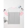 imageDokotoo Womens Tops Oversized Trendy Shirts 2025 Summer Color Block Crewneck Business Casual Womens Blouses S2XLLight Grey