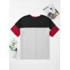imageDokotoo Womens Tops Oversized Trendy Shirts 2025 Summer Color Block Crewneck Business Casual Womens Blouses S2XLMineral Red
