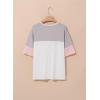 imageDokotoo Womens Tops Oversized Trendy Shirts 2025 Summer Color Block Crewneck Business Casual Womens Blouses S2XLWhite