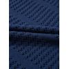 imageDokotoo Womens Tops Round Neck Striped Half Sleeve Hollow Out Crochet Loose Pullover Sweaters 2025Navy Blue