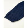 imageDokotoo Womens Tops Round Neck Striped Half Sleeve Hollow Out Crochet Loose Pullover Sweaters 2025Navy Blue