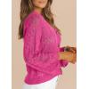 imageDokotoo Cardigan Sweaters for Women Long Sleeve Shirts Lightweight Cardigan Button Down Crochet Tops Spring Outfits 2025Rose