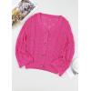 imageDokotoo Cardigan Sweaters for Women Long Sleeve Shirts Lightweight Cardigan Button Down Crochet Tops Spring Outfits 2025Rose