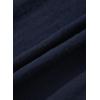 imageDokotoo Casual Dresses for Women Lapel Collared V Neck Mid Sleeved Pleated Summer Dresses for Women 2025 Midi DressesNavy Blue