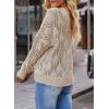 imageDokotoo Fall Sweaters Round Neck Crochet Hollow Out Cute Winter Pullover Sweaters for Women Trendy 2025Apricot
