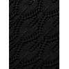 imageDokotoo Fall Sweaters Round Neck Crochet Hollow Out Cute Winter Pullover Sweaters for Women Trendy 2025Black