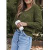 imageDokotoo Fall Sweaters Round Neck Crochet Hollow Out Cute Winter Pullover Sweaters for Women Trendy 2025Pickle Green