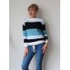 imageDokotoo Round Neck Striped Womens Fashion Clothes Cute Color Block Pullover Fall Sweaters for Women 2025 Women ClothingBlue