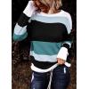 imageDokotoo Round Neck Striped Womens Fashion Clothes Cute Color Block Pullover Fall Sweaters for Women 2025 Women ClothingBlue
