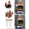imageDokotoo Round Neck Striped Womens Fashion Clothes Cute Color Block Pullover Fall Sweaters for Women 2025 Women ClothingGreen