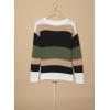 imageDokotoo Round Neck Striped Womens Fashion Clothes Cute Color Block Pullover Fall Sweaters for Women 2025 Women ClothingGreen