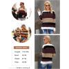 imageDokotoo Round Neck Striped Womens Fashion Clothes Cute Color Block Pullover Fall Sweaters for Women 2025 Women ClothingKhaki