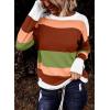 imageDokotoo Round Neck Striped Womens Fashion Clothes Cute Color Block Pullover Fall Sweaters for Women 2025 Women ClothingLight Green