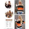 imageDokotoo Round Neck Striped Womens Fashion Clothes Cute Color Block Pullover Fall Sweaters for Women 2025 Women ClothingOrange