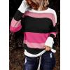 imageDokotoo Round Neck Striped Womens Fashion Clothes Cute Color Block Pullover Fall Sweaters for Women 2025 Women ClothingPink