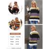 imageDokotoo Round Neck Striped Womens Fashion Clothes Cute Color Block Pullover Fall Sweaters for Women 2025 Women ClothingPurple