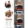 imageDokotoo Round Neck Striped Womens Fashion Clothes Cute Color Block Pullover Fall Sweaters for Women 2025 Women ClothingRed