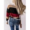 imageDokotoo Round Neck Striped Womens Fashion Clothes Cute Color Block Pullover Fall Sweaters for Women 2025 Women ClothingRed