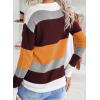 imageDokotoo Round Neck Striped Womens Fashion Clothes Cute Color Block Pullover Fall Sweaters for Women 2025 Women ClothingYellow