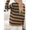 imageDokotoo Sweaters for Women 2025 Crewneck Striped Cute Color Block Fall Winter Knitted Pullover TopsAblack Stripe