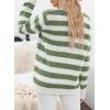 imageDokotoo Sweaters for Women 2025 Crewneck Striped Cute Color Block Fall Winter Knitted Pullover TopsAgreen