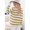 imageDokotoo Sweaters for Women 2025 Crewneck Striped Cute Color Block Fall Winter Knitted Pullover TopsBeige