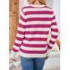 imageDokotoo Sweaters for Women 2025 Crewneck Striped Cute Color Block Fall Winter Knitted Pullover TopsBpink