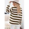 imageDokotoo Sweaters for Women 2025 Crewneck Striped Cute Color Block Fall Winter Knitted Pullover TopsDesert Palm