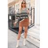imageDokotoo Sweaters for Women Casual Loose Crewneck Long Sleeve Pullover Sweater Tops Boho TopsApricot