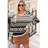 imageDokotoo Sweaters for Women Casual Loose Crewneck Long Sleeve Pullover Sweater Tops Boho TopsApricot
