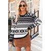imageDokotoo Sweaters for Women Casual Loose Crewneck Long Sleeve Pullover Sweater Tops Boho TopsBlack
