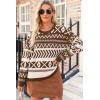 imageDokotoo Sweaters for Women Casual Loose Crewneck Long Sleeve Pullover Sweater Tops Boho TopsBrown