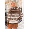 imageDokotoo Sweaters for Women Casual Loose Crewneck Long Sleeve Pullover Sweater Tops Boho TopsBrown