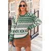 imageDokotoo Sweaters for Women Casual Loose Crewneck Long Sleeve Pullover Sweater Tops Boho TopsDark Green