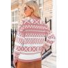 imageDokotoo Sweaters for Women Casual Loose Crewneck Long Sleeve Pullover Sweater Tops Boho TopsFushia