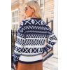 imageDokotoo Sweaters for Women Casual Loose Crewneck Long Sleeve Pullover Sweater Tops Boho TopsNavy Blue