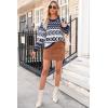 imageDokotoo Sweaters for Women Casual Loose Crewneck Long Sleeve Pullover Sweater Tops Boho TopsNavy Blue