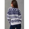 imageDokotoo Sweaters for Women Casual Loose Crewneck Long Sleeve Pullover Sweater Tops Boho TopsNavy Blue