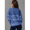 imageDokotoo Sweaters for Women Casual Loose Crewneck Long Sleeve Pullover Sweater Tops Boho TopsSail Blue