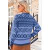 imageDokotoo Sweaters for Women Casual Loose Crewneck Long Sleeve Pullover Sweater Tops Boho TopsSail Blue
