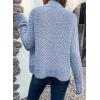 imageDokotoo Womens 2025 Fashion Casual Open Front Long Sleeve Chunky Knit Cardigans Sweaters Outerwear CoatsBeau Blue