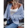 imageDokotoo Womens 2025 Fashion Casual Open Front Long Sleeve Chunky Knit Cardigans Sweaters Outerwear CoatsBeau Blue