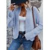 imageDokotoo Womens 2025 Fashion Casual Open Front Long Sleeve Chunky Knit Cardigans Sweaters Outerwear CoatsBeau Blue